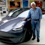 Jay Leno reviews the Tesla Model Y compact electric SUV.