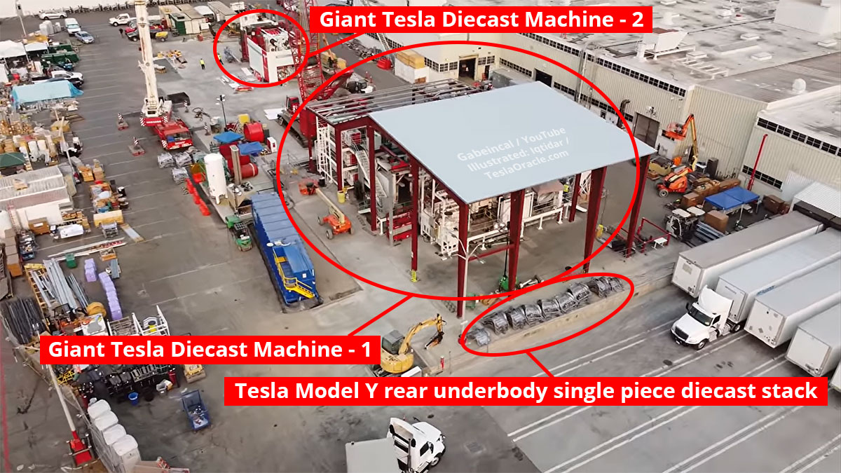 Tesla Model Y are starting to show up en masse at the Fremont factory,  ready for car carriers