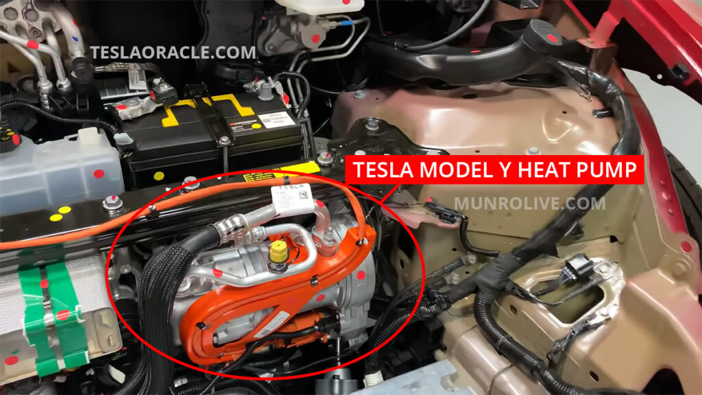 Tesla Model Y Heat Pump as seen in Sandy Munro's tear down.