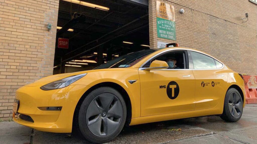 First Tesla Model 3 yellow cab in NYC.