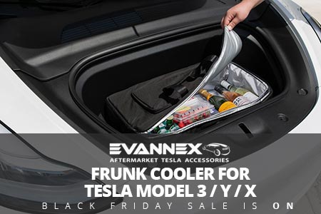 Frunk cooler for Tesla Model Y, 3, and X by EVANNEX .