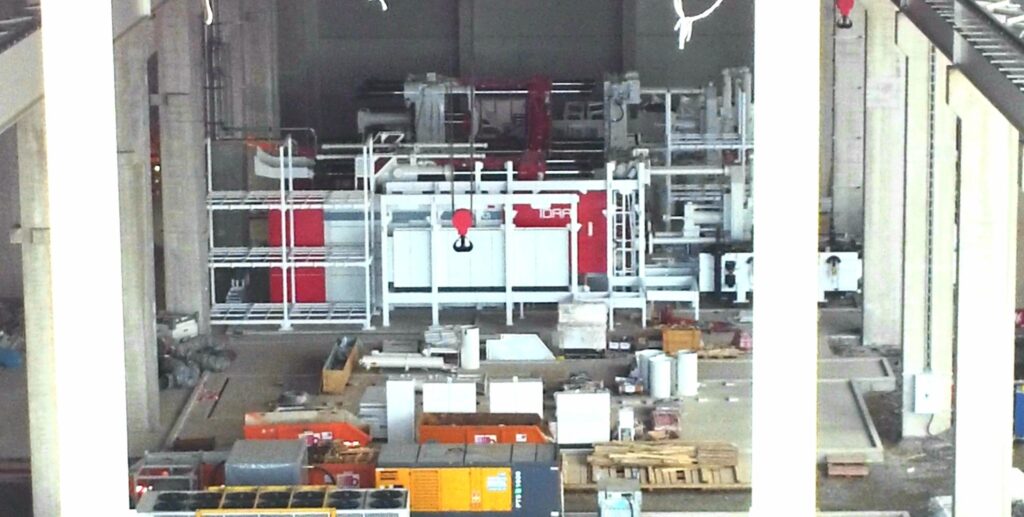 Two IDRA Giga Casting machines currently being installed at Tesla Gigafactory Berlin.