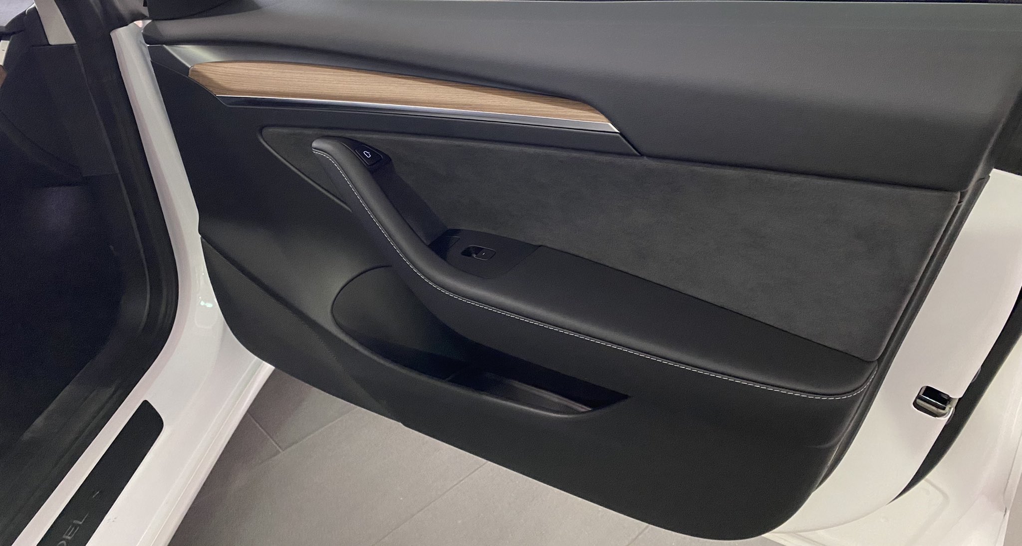 Tesla Model 3 wood door panel trim looks great in person (HD pics