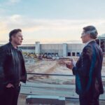 Elon Musk with German Minister for Transport & Digital Infrastructure Andreas Scheuer at the Tesla Gigafactory Berlin.