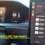 Auto Gear Shift interface in the 2021 Tesla Model S design refresh.