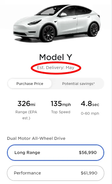 Tesla Model Y Long Range RWD price after 2nd increment in October 2021.