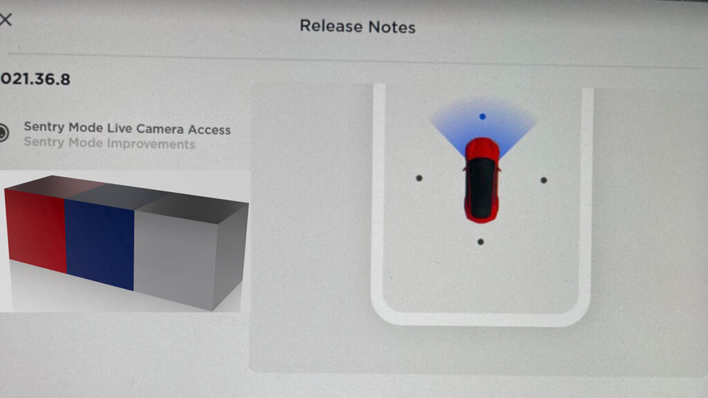 Tesla live Sentry Camera feed to Tesla mobile app (iOS). Three new Model Y colors introduced.