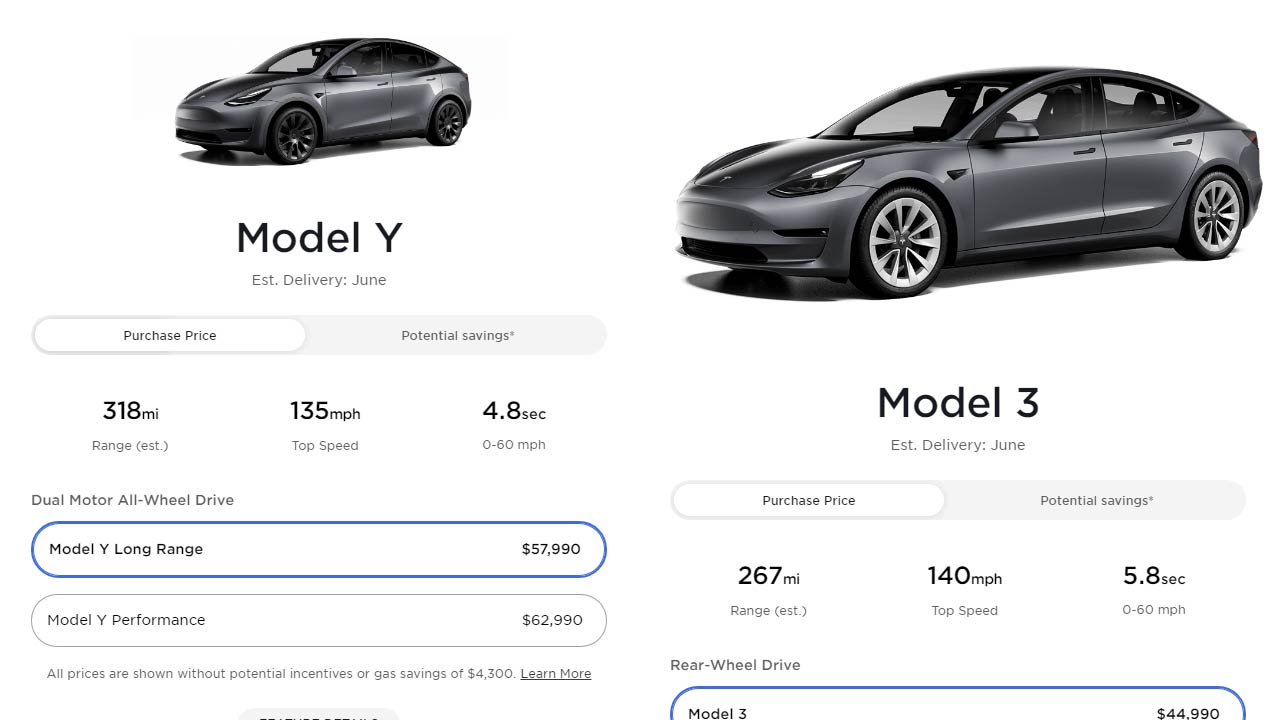 2021 Tesla Model 3 price and specs