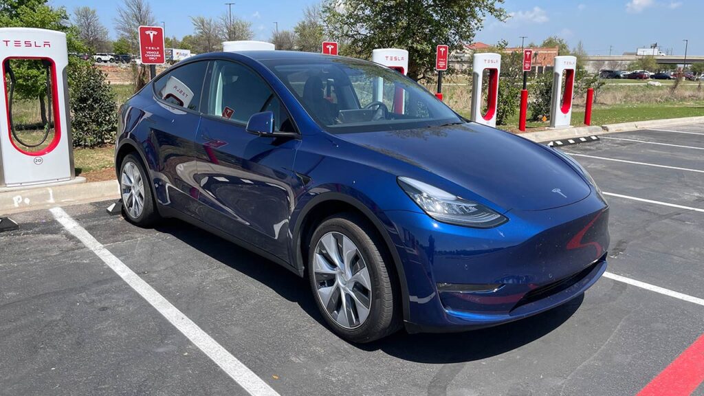 Giga Texas-made Tesla Model Y Standard AWD spotted in the wild.