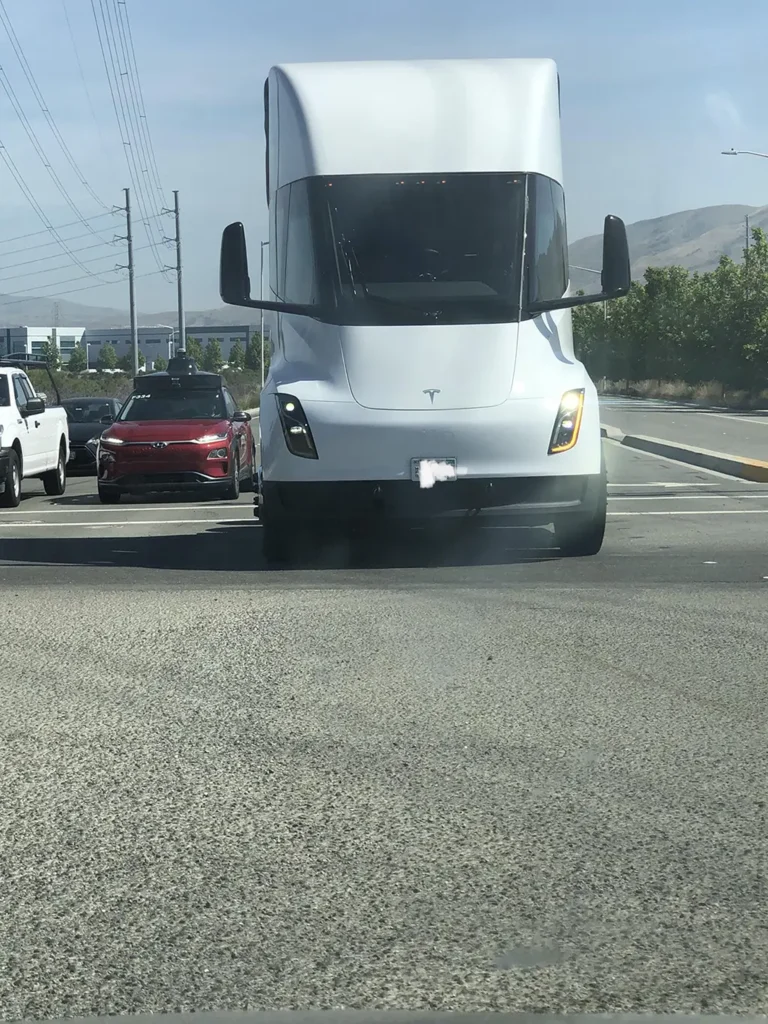 Tesla Semi Truck engineering prototype spotted in California.