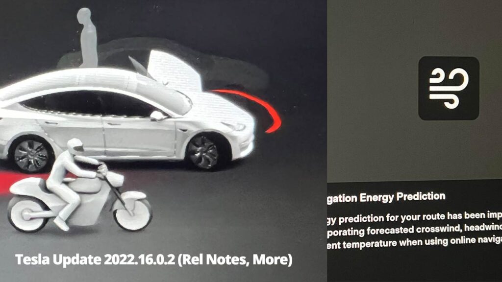 Tesla software update release version 2022.16.0.2 brings new driving visualizations, energy consumption predictions, and better driver profiles.