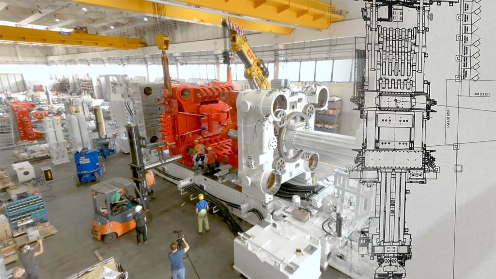 IDRA 9000-ton Giga Casting machine (OL 9000 CS) for casting the large underbody parts of the Tesla Cybertruck.