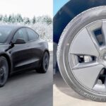 Tesla Model 3 now comes with Hankook 18" tires (right), read the article for full details.