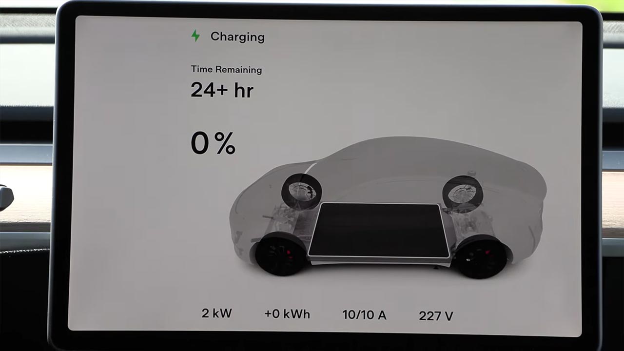 Watch what happens when a Tesla vehicle battery is drained to 0 and