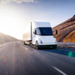 Tesla Semi truck accelerating on the highway (file photo).