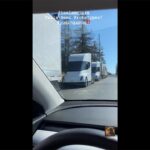 3 Tesla Semi truck prototypes spotted parked in the wild.