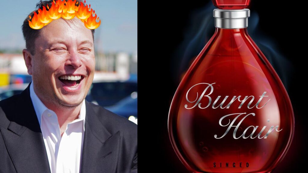 Elon Musk introduces Boring Company's 1st merchandise perfume named Burnt Hair.