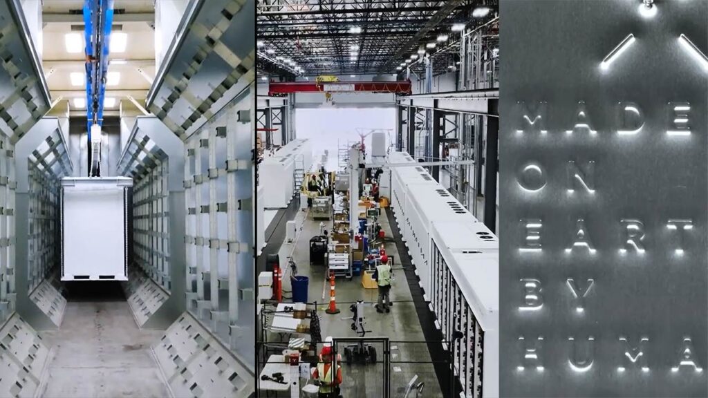 Inside views of the Tesla Megafactory in Lathrop, California.