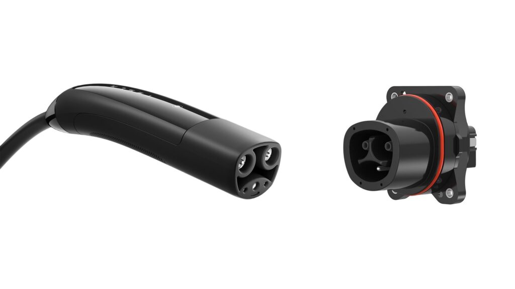 Tesla NACS charge port and connector design.
