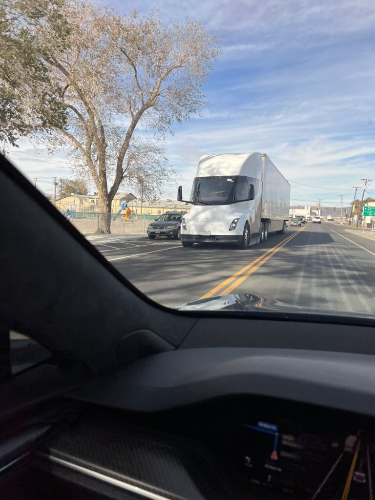 Tesla Semi truck spotted in Silver Springs, Nevada.