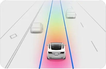 Tesla introduces Always Rainbow Road driving visualization in Holiday Update version 2022.44.25.
