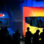 Tesla Semi trucks in Pepsi and Frito-Lay branding at the delivery event on 1st December 2022 at Gigafactory Nevada.