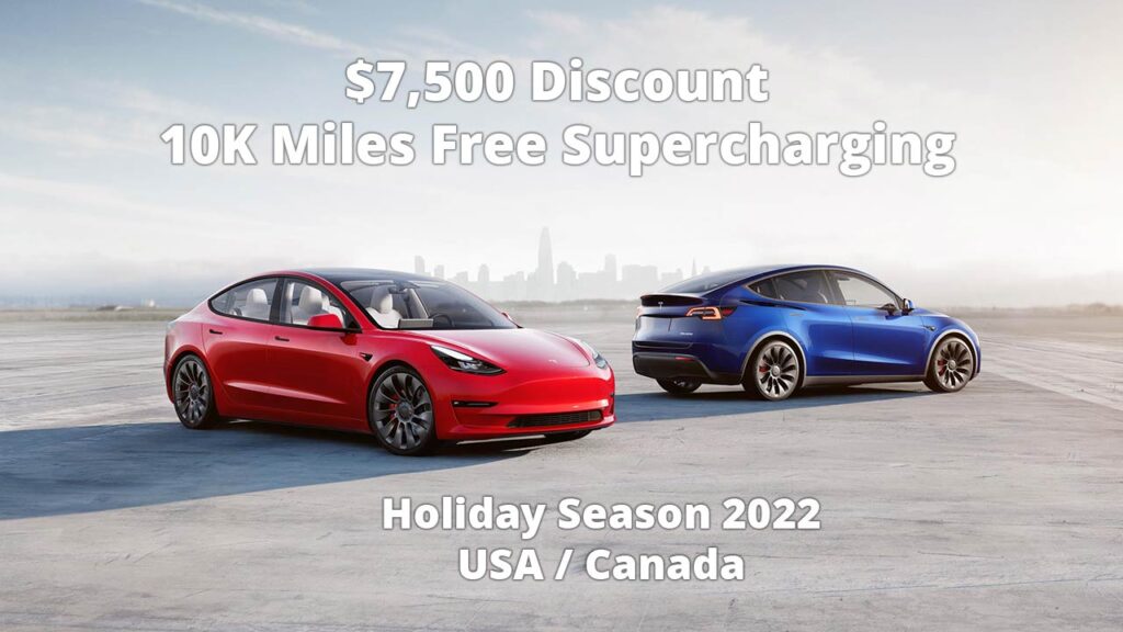 Tesla offers a massive $7,500 discount on Model Y and Model 3 this Holiday Season 2022.