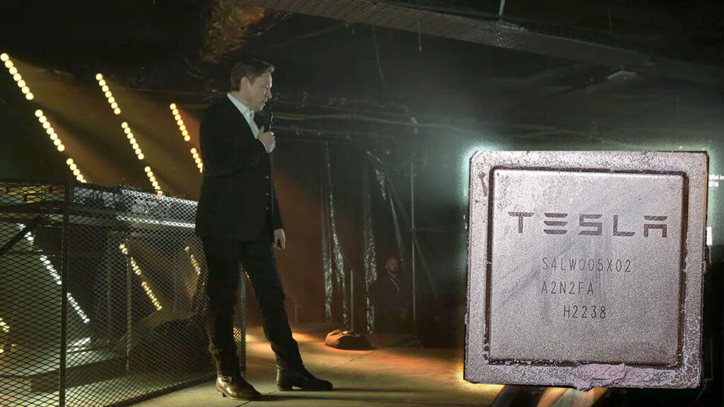 Elon Musk and the Tesla Autopilot Hardware 4.0 (HW4) chip (S4LW005X02 / A2N2FA / H2238).