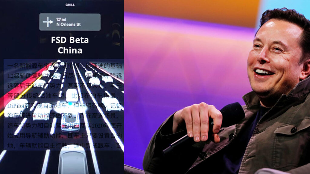 Elon Musk to announce FSD Beta for Chinese customers.