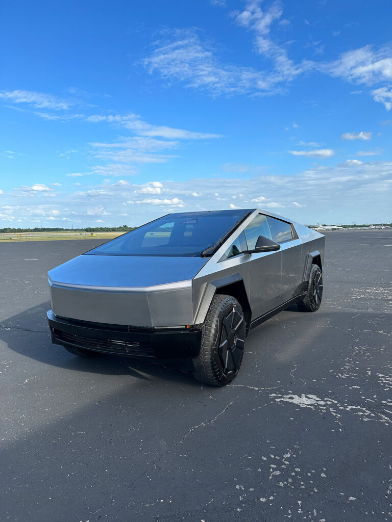The Tesla Cybertruck alpha prototype that Elon Musk drove around Austin, Texas in the first week of July 2023.