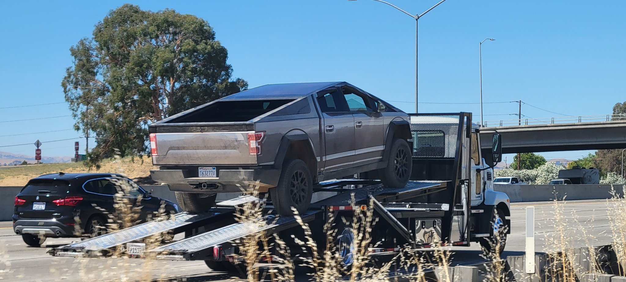 Ford F-150-wrapped Tesla Cybertruck spotted with Goodyear Territory