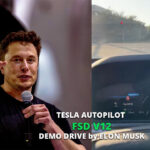 Elon Musk demonstrates Tesla Autopilot FSD V12 on his personal Tesla Model S car via a live stream on his social media platform X (Twitter).