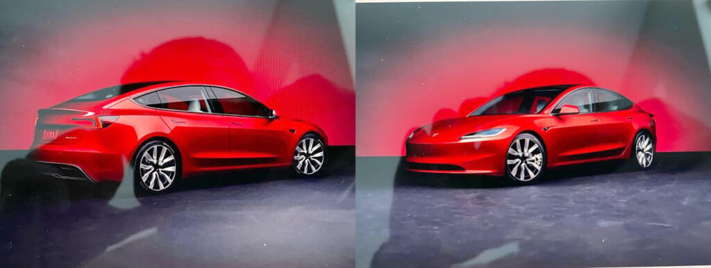 Possible leaked images of the Project Highland Tesla Model 3 popped up online before its rumored reveal on 1st September 2023 in China.