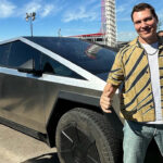Famous DJ and record producer Tiësto took Elon Musk's Cybertruck to the F1 Grand Prix racing event and posted this picture on his official Instagram profile saying Musk is his twin brother.