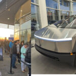 Tesla Cybertruck attracts massive crowds at the Tesla Store in British Columbia, Canada.