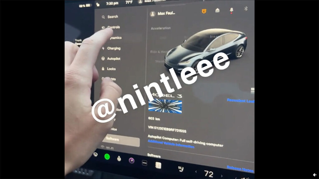 Tesla Model 3 Ludicrous screen video leaks vital information about the upcoming vehicle.