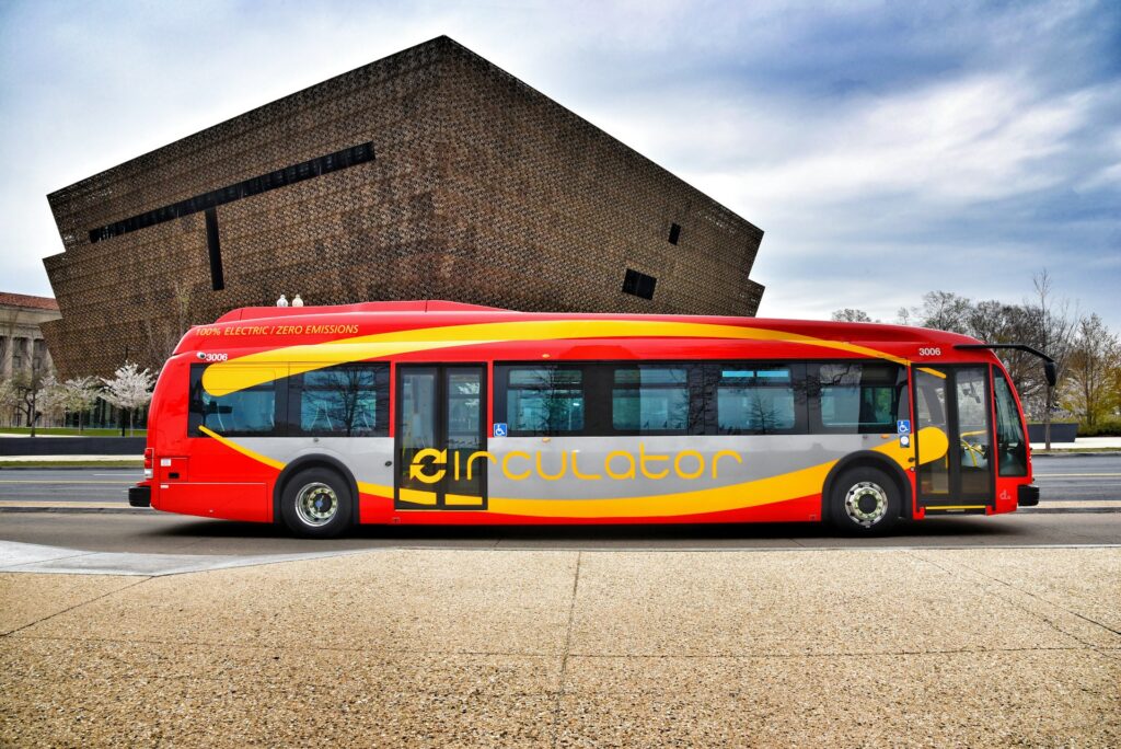 DC Circulator, Washington DC electric passenger bus for the Department of Transportation (DDOT).