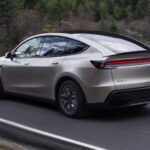 View of the rear-end design of the new Tesla Model Y L in China.