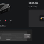Tesla software update 2025.32 release notes and features (Low Power Mode, Dog Mode improvements, and more).