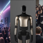 Tesla reveals Optimus humanoid robot version 2.5 with a golden outfit.