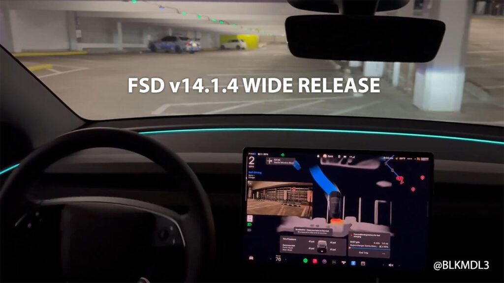 Tesla FSD v14.1.4 goes wide release in North America.