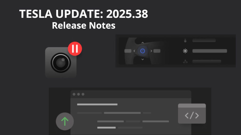 Tesla update 2025.38 and its subversions (2025.38.3.1, 2025.38.3.2, and 2025.38.3.3) go wide release to the global Tesla fleet of EVs.