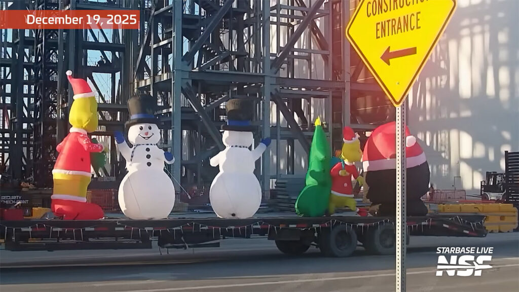 SpaceX conducts a Christmas parade at Starbase, Texas.