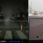 Tesla FSD (Supervised) performs well in dark during a power outage in San Francisco (left), Tesla owner tests it in a blizzard (right).