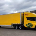Tesla Semi class-8 electric hauler acquired by DHL for their sustainable logistics operations.