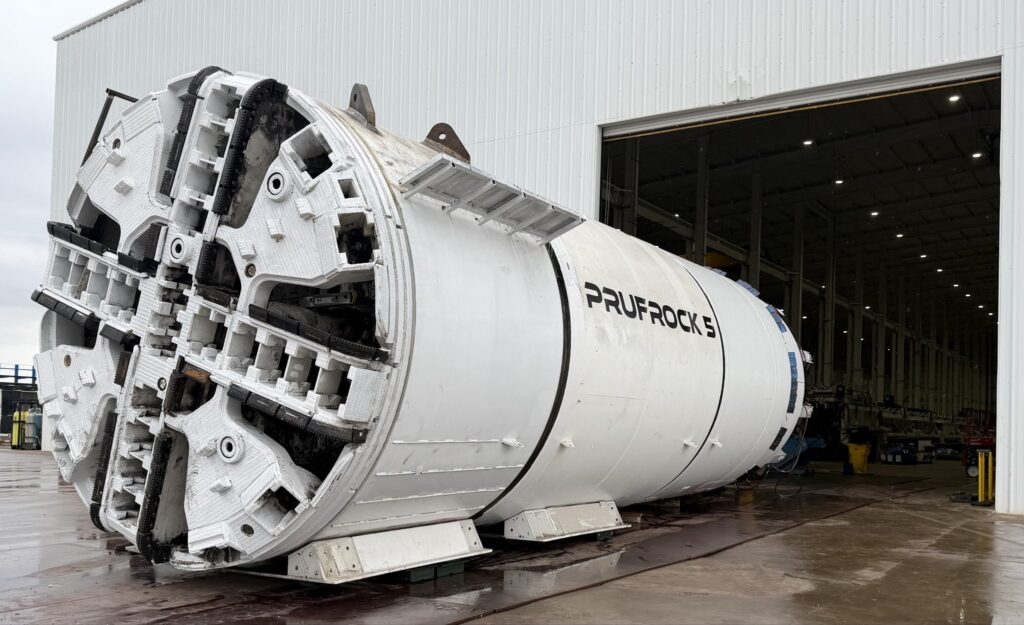 The Boring Company's Prufrock 5 tunnel boring machine.