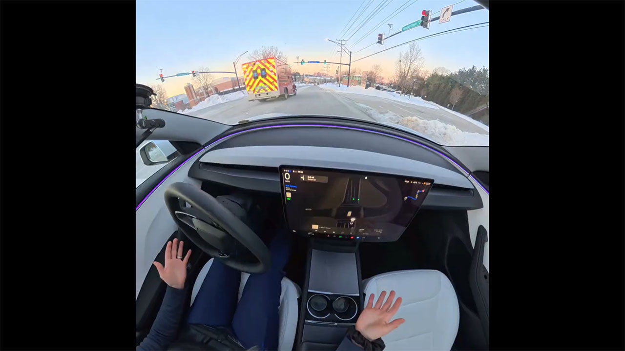 Watch Tesla FSD give way to an ambulance before the human driver could even hear it