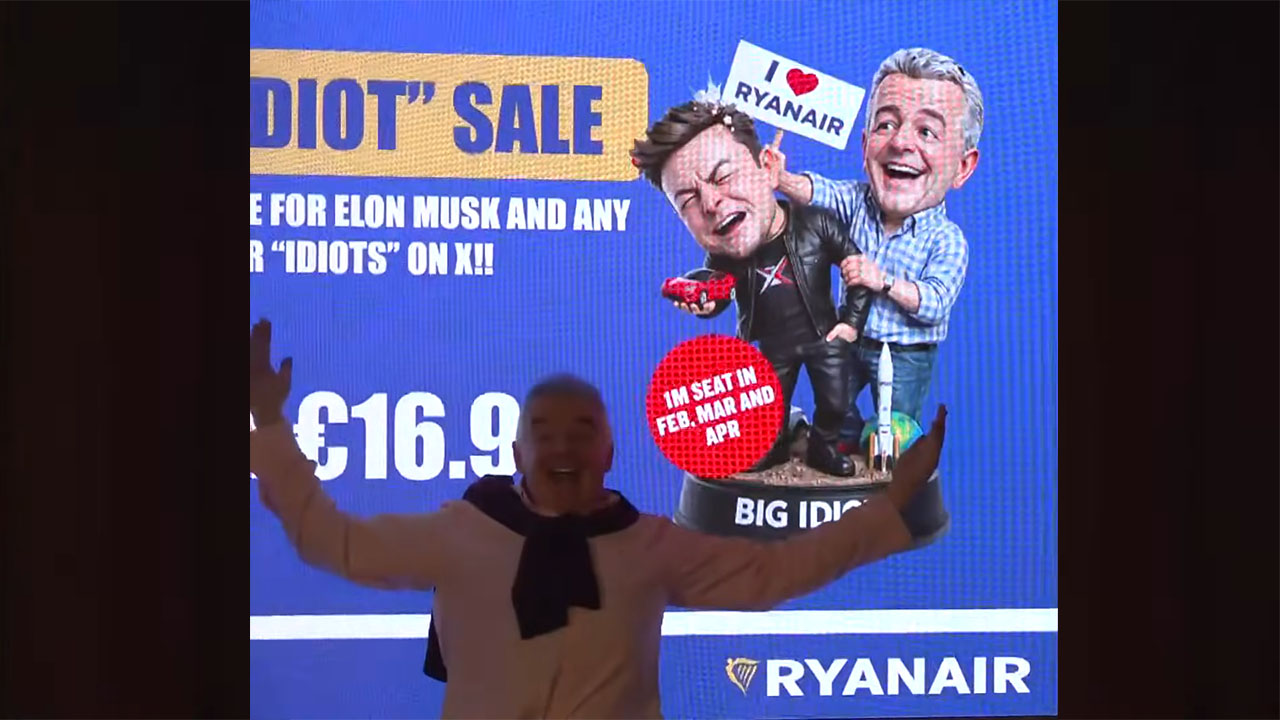 Musk-Ryanair spat gave the airline good publicity, says  CEO O’Leary in his press conference (complete video)
