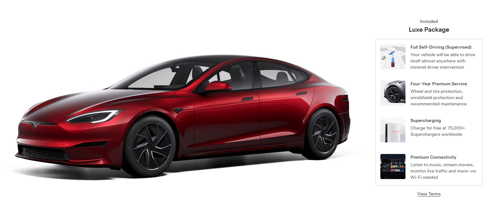 Outright purchase of Tesla FSD is still available for the Model S and X (Luxe Package), and the Cyberbeast
