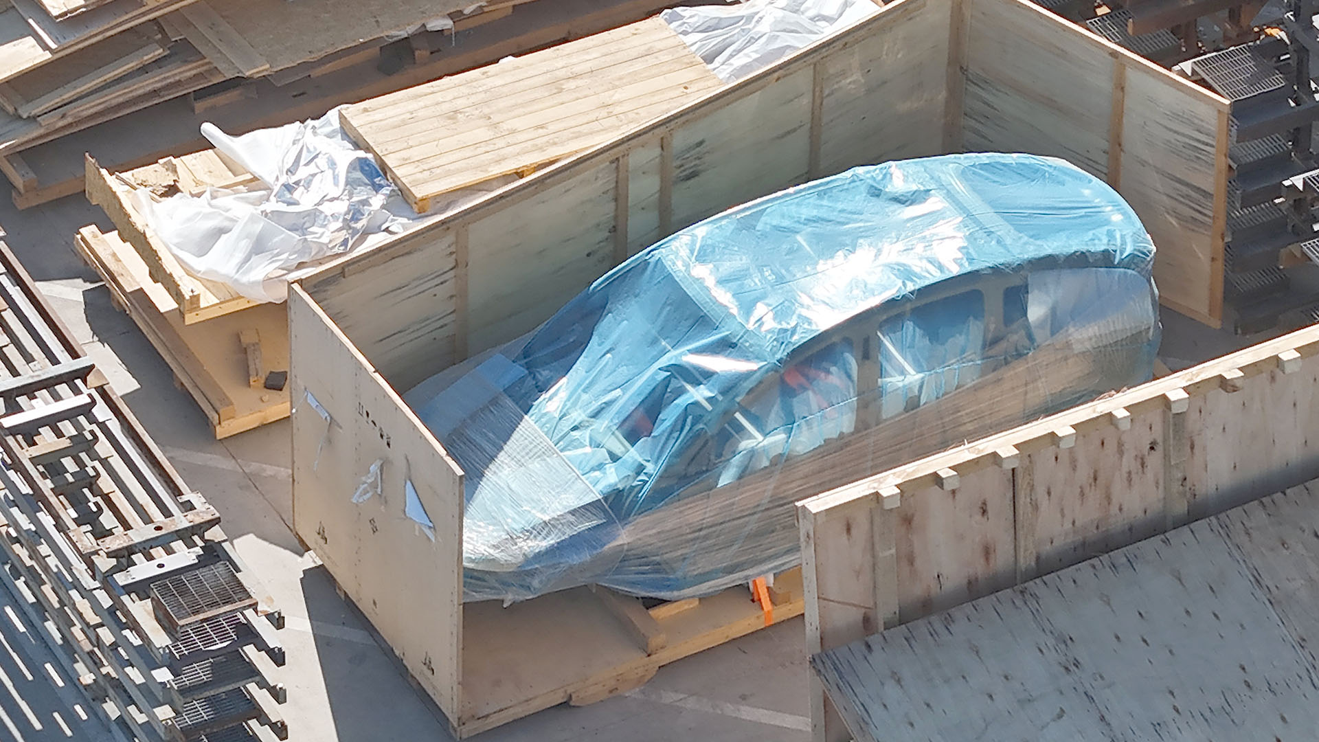 Strange new vehicle frame spotted at Giga Texas, as Elon Musk teases a Tesla Van